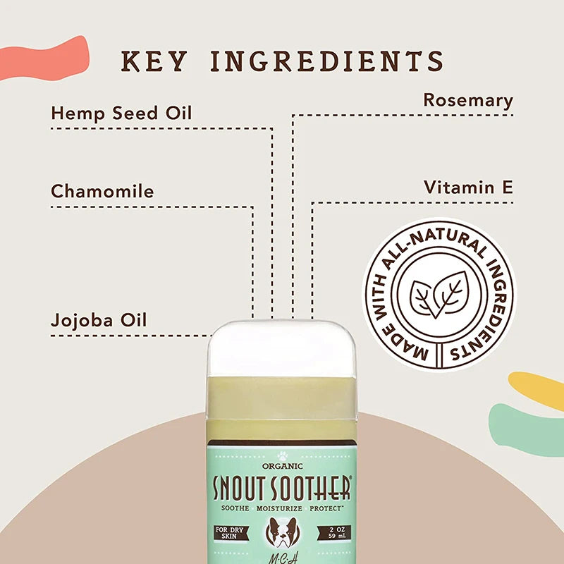 Organic Dog Nose Balm Stick Nice Relief for Dry Crusty Noses Made of Polyester for Chapped Dogs Pet Grooming Product