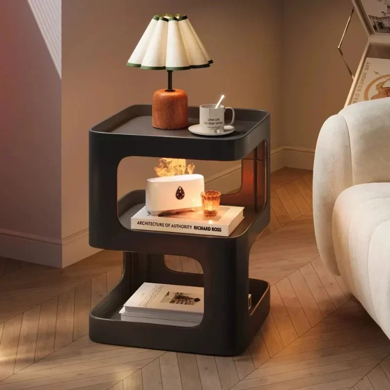 Luxury Sofa Table Solid Color Living Room Small Coffee Table Bedroom Simple Bedside Table Creative Computer Desk