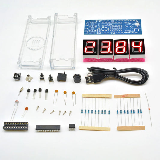 Electronic Clock DIY KIT LED Microcontroller Kit Digital Clock