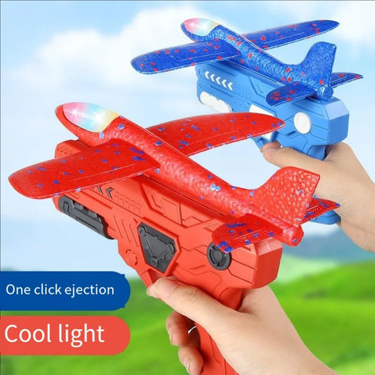 Glowing Foam Aircraft 10M Launcher Catapult Glider