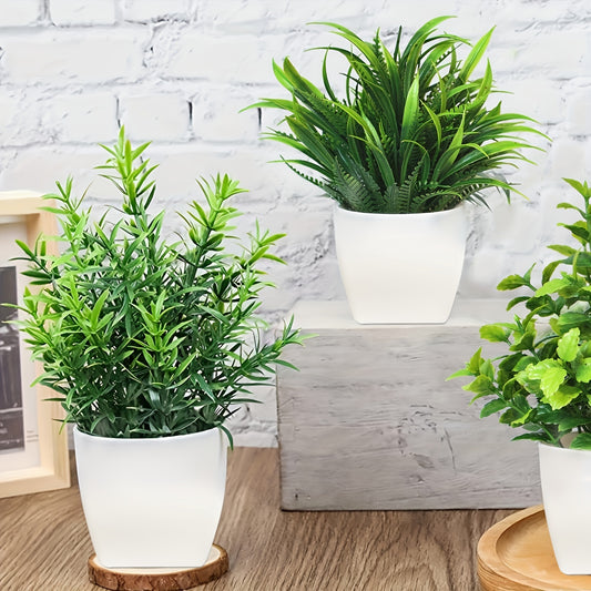 1pc Mini Artificial Potted Plant, Scene Decor, Desktop Decor, Home Office Desk Shelf Decor, Tabletop Landscape Miniature, Wedding Birthday Decor, Holiday Decor, Party Decor, Celebration Decor, Room Decor Accessories