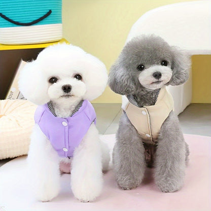 Dog Winter Clothes, Puppy Warm Jacket, Pet Coat For Small Medium Dogs With D-ring Vest Costumes