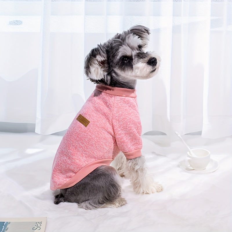 Warm Fleece 1pc Dog Puppy Knitted Classic Sweater - Thermal Winter Clothing - Christmas Gift for Dogs Cats