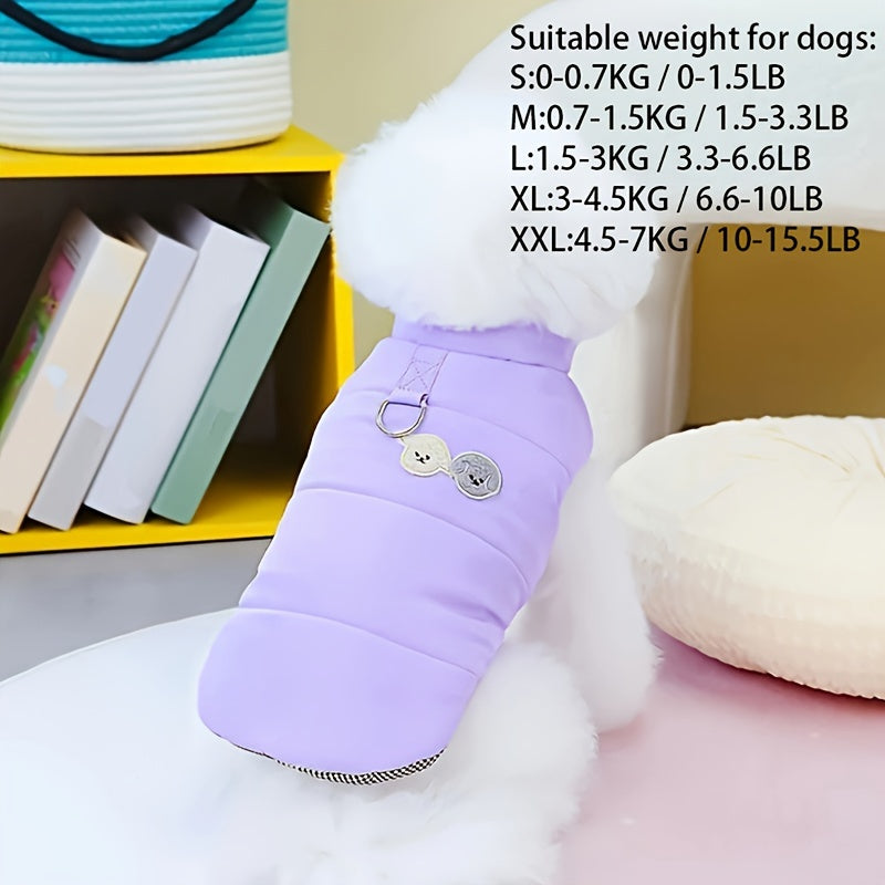 Dog Winter Clothes, Puppy Warm Jacket, Pet Coat For Small Medium Dogs With D-ring Vest Costumes