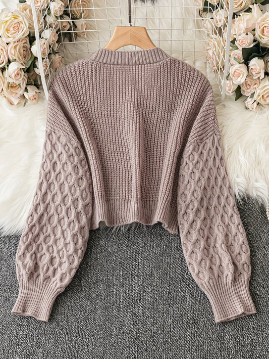 Stylish Solid Button Front Cardigan - Women's Long Sleeve Drop Shoulder Casual Outwear - Cozy Winter Clothing for Everyday Wear
