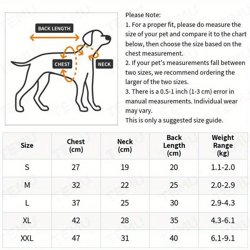Dog Winter Clothes, Puppy Warm Jacket, Pet Coat For Small Medium Dogs With D-ring Vest Costumes