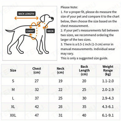 Dog Winter Clothes, Puppy Warm Jacket, Pet Coat For Small Medium Dogs With D-ring Vest Costumes