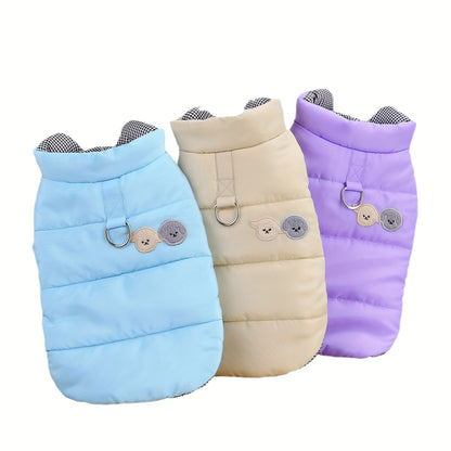 Dog Winter Clothes, Puppy Warm Jacket, Pet Coat For Small Medium Dogs With D-ring Vest Costumes