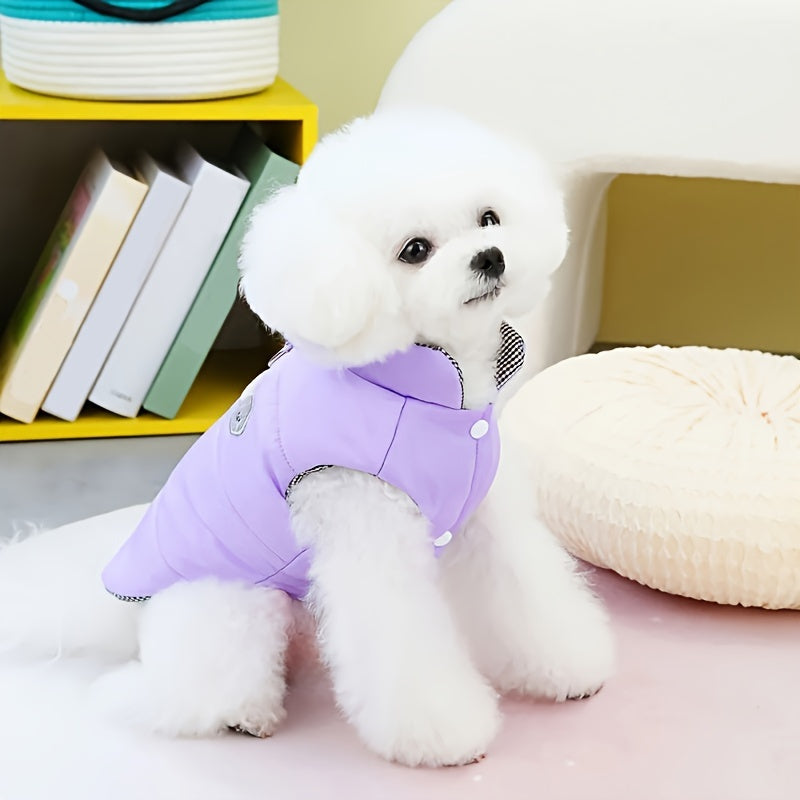 Dog Winter Clothes, Puppy Warm Jacket, Pet Coat For Small Medium Dogs With D-ring Vest Costumes