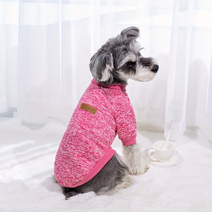 Warm Fleece 1pc Dog Puppy Knitted Classic Sweater - Thermal Winter Clothing - Christmas Gift for Dogs Cats