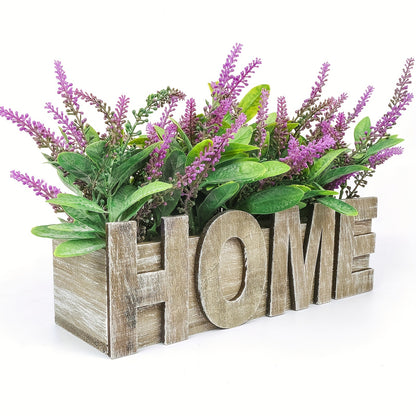 1pc Artificial Eucalyptus Potted Plant For Office Desk, Fake Green Plant With Wooden Pot, Faux Plant For Home Office Garden Wedding Kitchen Shower Room Decoration, Home Decor
