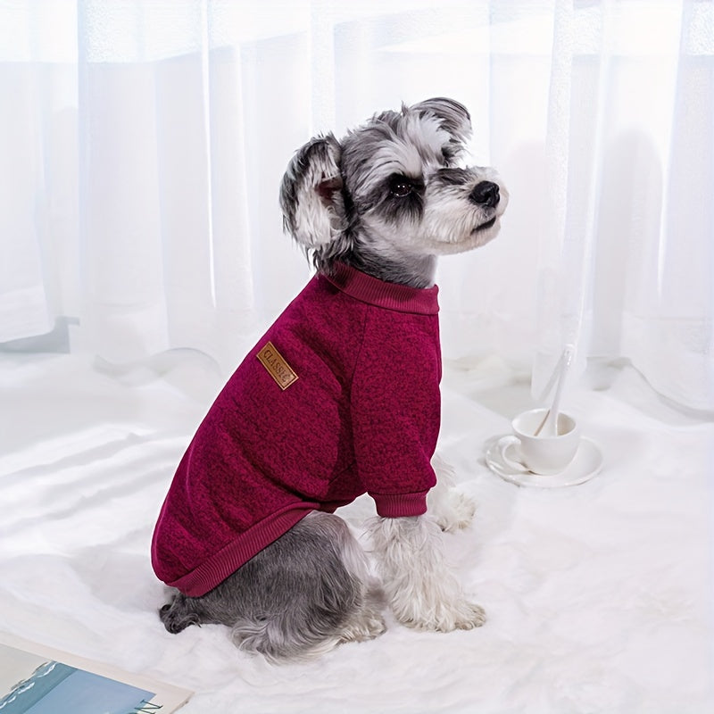 Warm Fleece 1pc Dog Puppy Knitted Classic Sweater - Thermal Winter Clothing - Christmas Gift for Dogs Cats