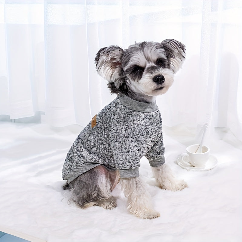 Warm Fleece 1pc Dog Puppy Knitted Classic Sweater - Thermal Winter Clothing - Christmas Gift for Dogs Cats