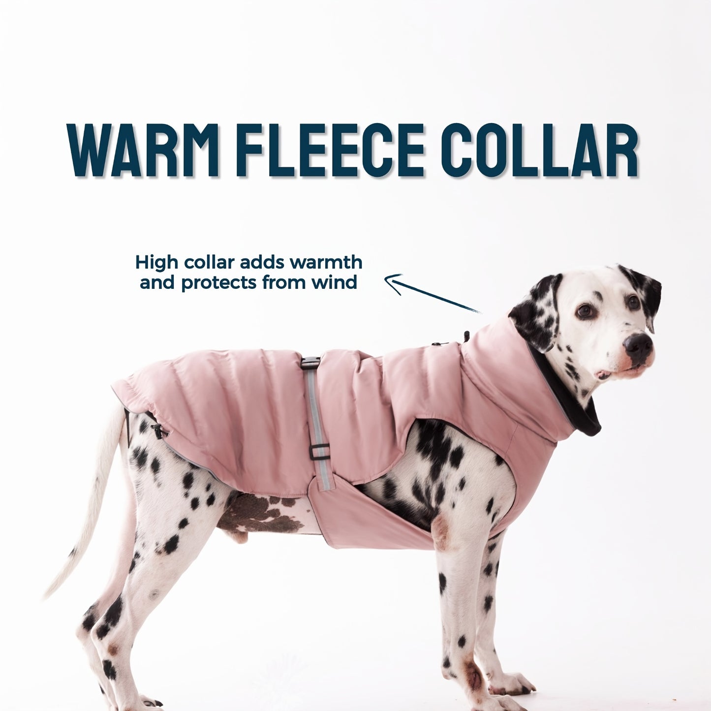Fit Dog Winter Jacket - Warm, Breathable & Windproof Outdoor Coat with Press Buckle Closure, 100% Polyester, Ideal for Small/Medium/Large Breeds - Green & Pink Options, Cold Weather Clothing|Breathable Dog Vest|Waterproof Out