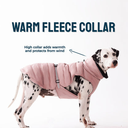 Fit Dog Winter Jacket - Warm, Breathable & Windproof Outdoor Coat with Press Buckle Closure, 100% Polyester, Ideal for Small/Medium/Large Breeds - Green & Pink Options, Cold Weather Clothing|Breathable Dog Vest|Waterproof Out
