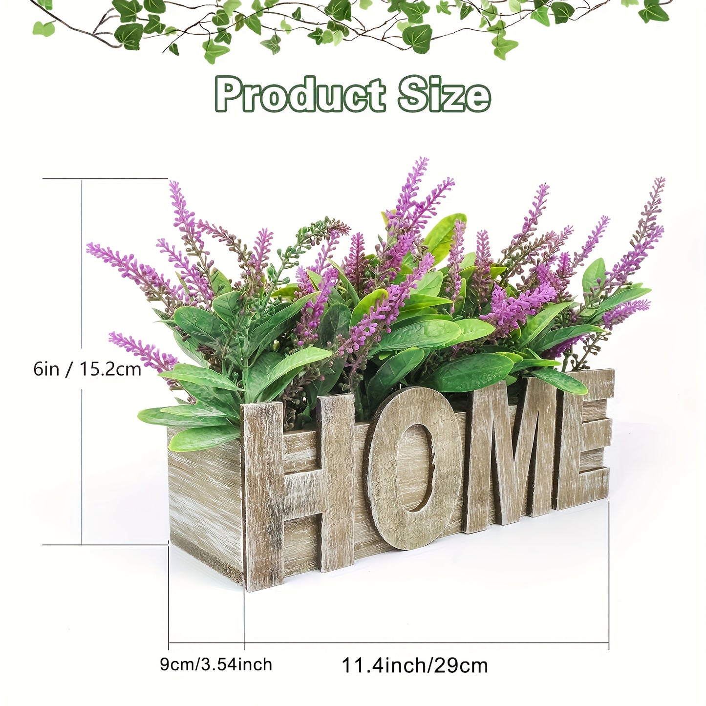 1pc Artificial Eucalyptus Potted Plant For Office Desk, Fake Green Plant With Wooden Pot, Faux Plant For Home Office Garden Wedding Kitchen Shower Room Decoration, Home Decor