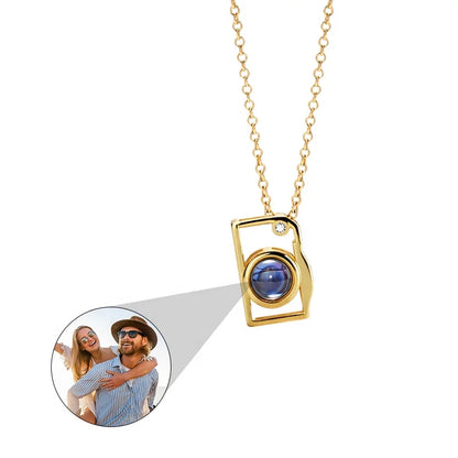 New 2025 Attractive Magnetic Heart Camera Shaped Pendant Necklace Custom Photo Projection Couple Necklace Jewellery