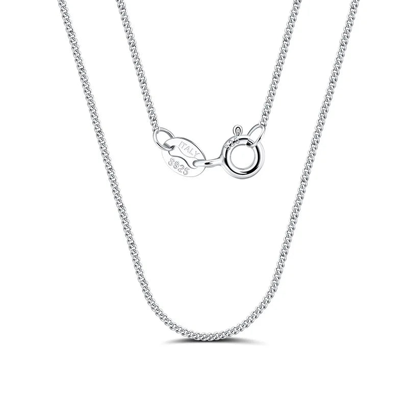 925 Sterling Silver Chain Necklace Thin Italy Link Figaro Snake Cable Rope Fine Jewellery Cadena De Plata 925 Roll Meters