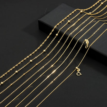 925 Sterling Silver Chain Necklace Thin Italy Link Figaro Snake Cable Rope Fine Jewellery Cadena De Plata 925 Roll Meters