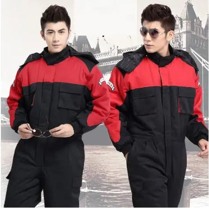winter warm welding clothing workwear clothes long sleeve workmen uniform car workshop working suit mechanical repairmen overall