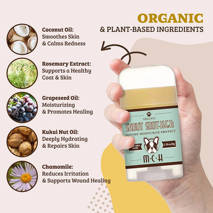 Organic Dog Nose Balm Stick Nice Relief for Dry Crusty Noses Made of Polyester for Chapped Dogs Pet Grooming Product