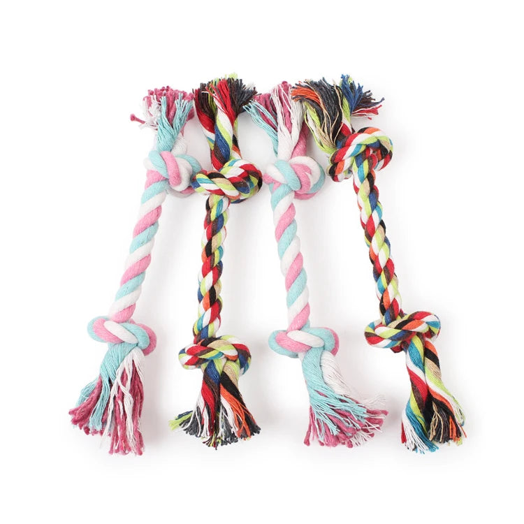 Wholesale Durable Pet Dog Training Dental Toy Pet Bite Braided Knots Cotton Rope Dog Chew Toys