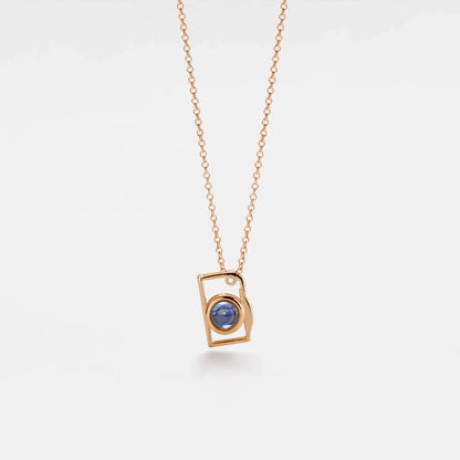 New 2025 Attractive Magnetic Heart Camera Shaped Pendant Necklace Custom Photo Projection Couple Necklace Jewellery