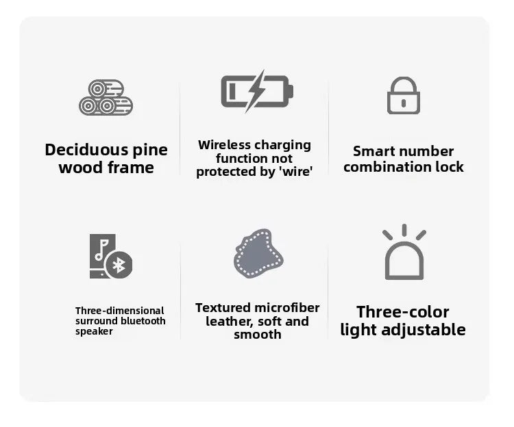 High-End Luxury Smart Bedside Table Modern Solid Wood Nightstand Wireless Charging Multifunctional Bedroom Furniture for Living