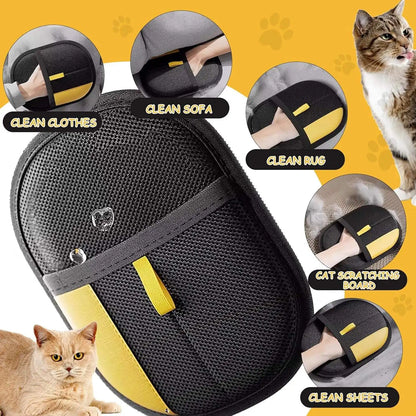 Dropshipping Two-Way Large Efficient Pet Hair Removal Gloves Electrostatic Double-Sided Reusable Washable Pet Grooming Gloves