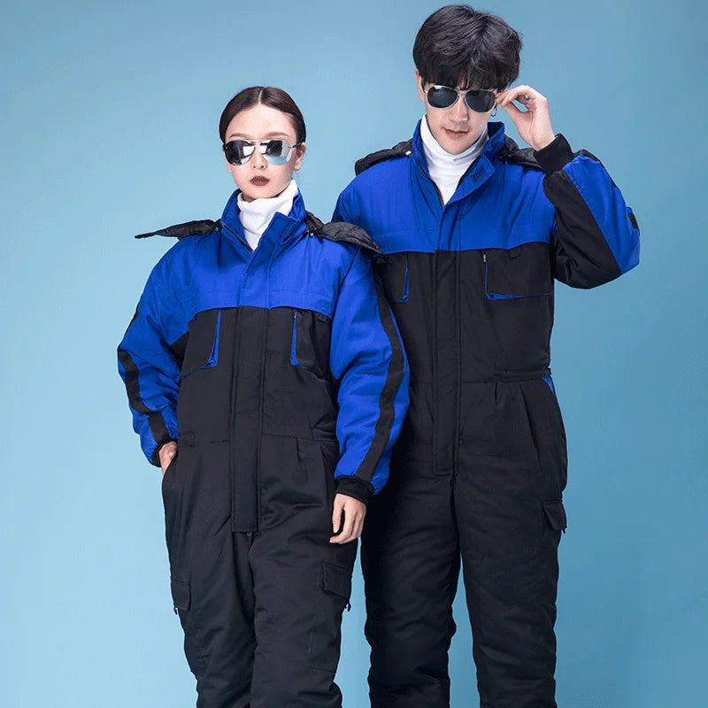 winter warm welding clothing workwear clothes long sleeve workmen uniform car workshop working suit mechanical repairmen overall