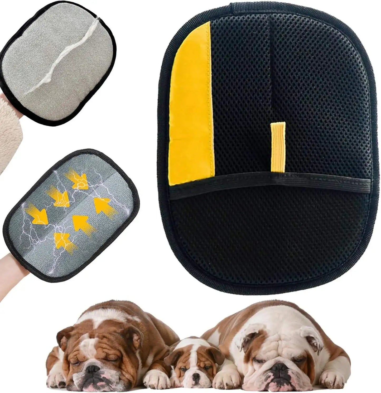Dropshipping Two-Way Large Efficient Pet Hair Removal Gloves Electrostatic Double-Sided Reusable Washable Pet Grooming Gloves