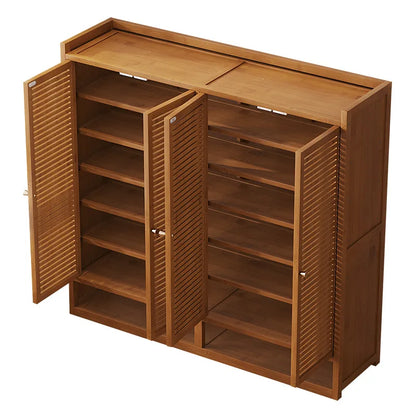 Large Capacity Dustproof New Model 40 Pairs Shoe Rack Simple Entryway Wooden Shoe Cabinet for Home Foyer Furniture