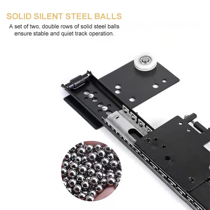Heavy Duty Cold Rolled Steel Kitchen Cabinet Pocket Door Ball Bearing Slides System Accessories Sliding Folding for Furniture
