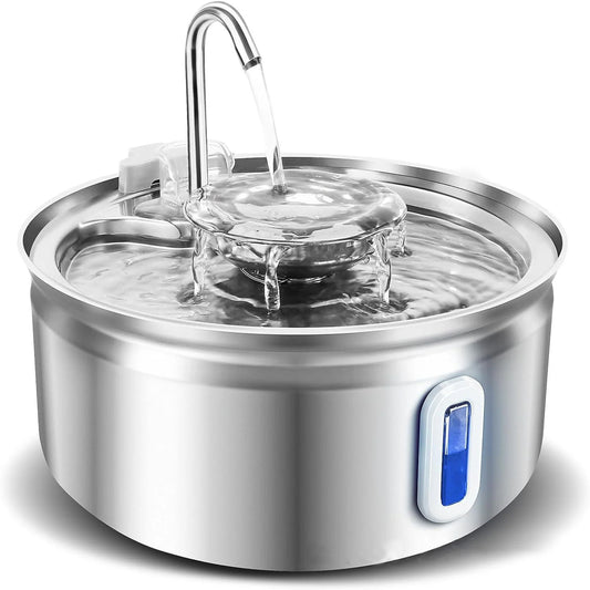 Stainless Steel 304 Automatic Electric Pet Water Dispenser 3.2L Smart Device Filtering Cat Water Fountain