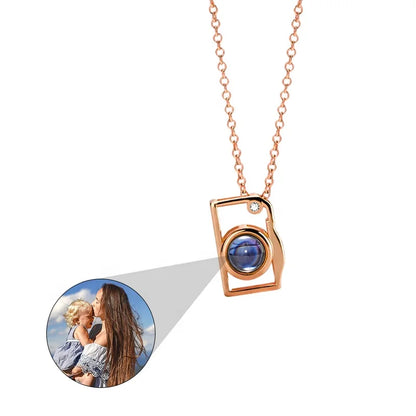 New 2025 Attractive Magnetic Heart Camera Shaped Pendant Necklace Custom Photo Projection Couple Necklace Jewellery