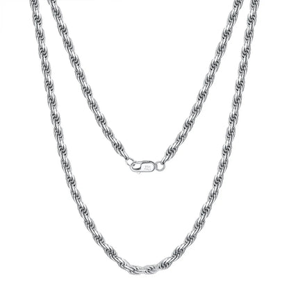 925 Sterling Silver Chain Necklace Thin Italy Link Figaro Snake Cable Rope Fine Jewellery Cadena De Plata 925 Roll Meters