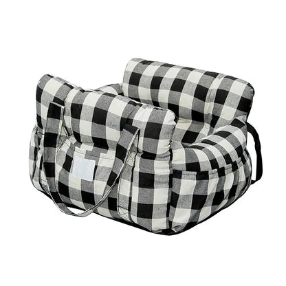 Custom Logo Portable Dog Bed Comfortable Design Dog Car Booster Seat for Pets with Safety Straps