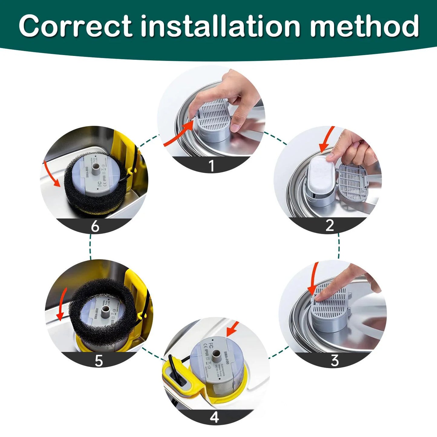 Stainless Steel 304 Automatic Electric Pet Water Dispenser 3.2L Smart Device Filtering Cat Water Fountain