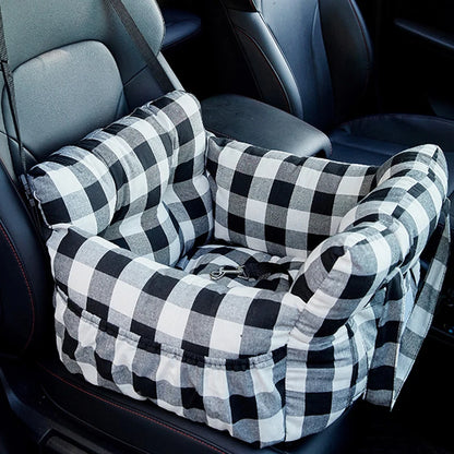 Custom Logo Portable Dog Bed Comfortable Design Dog Car Booster Seat for Pets with Safety Straps