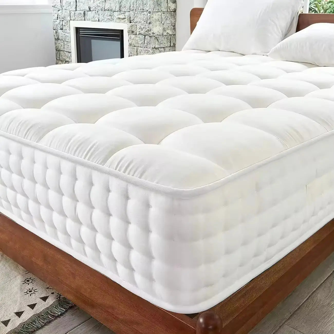 6Ft Super Kingsize Zip And Link Mattress A Bed For Bedroom Including Mattresses Box Also Single 1 Piece Furniture With Legs