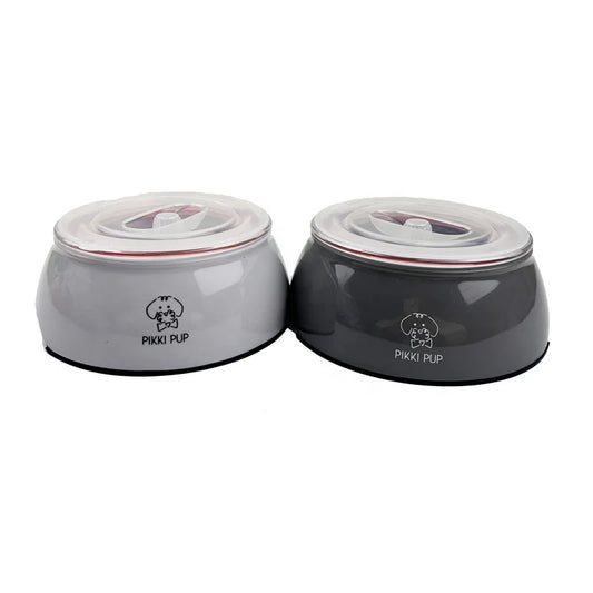 Ready to Ship Plastic Printing logo Pet Bowls Feeders in Stock Sublimation  Dog Food Bowl Luxury