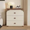 Modern Villa Italian-Designed Nightstand Wooden Bedroom Apartment Durable Storage Nightstand Furniture