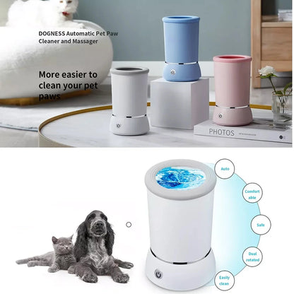 Automatic Pet Paw Cleaner - Detachable Washable Dog Paw Washer for Puppy & Small Dogs, Portable Mud Dirt Remover