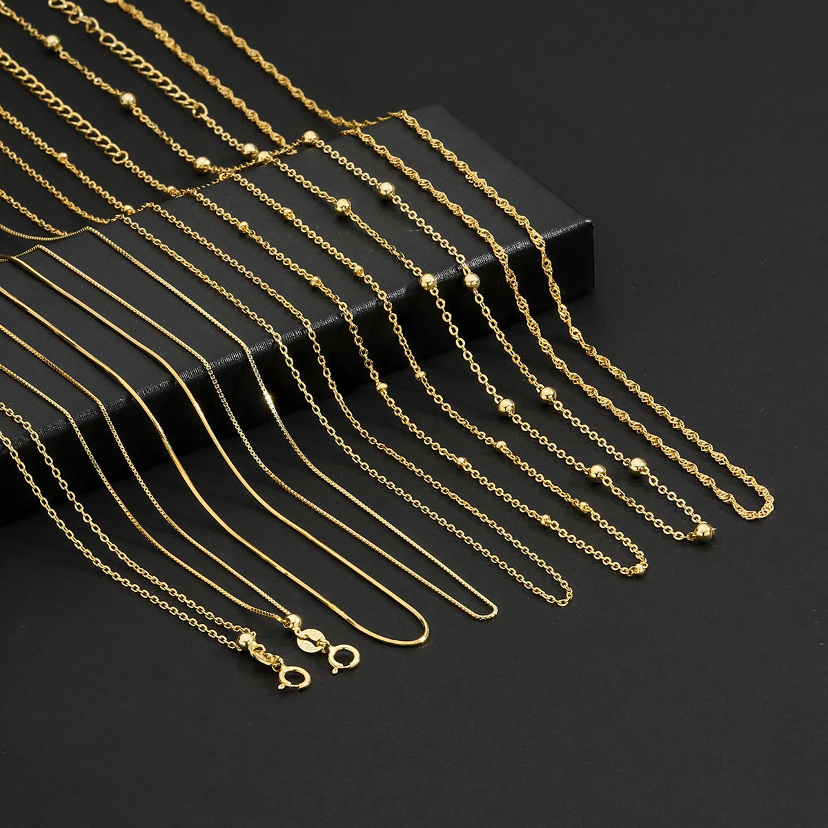 925 Sterling Silver Chain Necklace Thin Italy Link Figaro Snake Cable Rope Fine Jewellery Cadena De Plata 925 Roll Meters