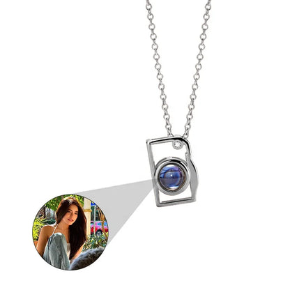 New 2025 Attractive Magnetic Heart Camera Shaped Pendant Necklace Custom Photo Projection Couple Necklace Jewellery