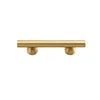 Solid Brass Elegant Modern Bar Pull, Solid Brass Single Hole Handle for Flush Mount on Cabinet and Furniture