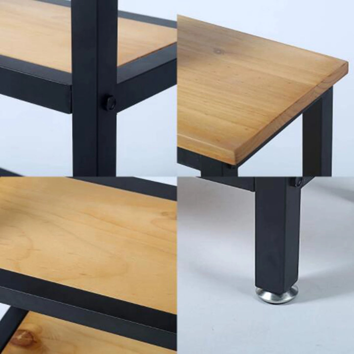 Modern High Stool with Black Metal Frame Legs Office Furniture for Living Room Bar Hotel Bedroom Iron Dining Kitchen Island Use
