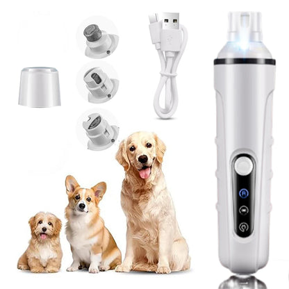 Two-Speed LED Light Display Electric Dog Nail Grinder Strong Power Low Noise Pet Nail File for All Types Cats Dogs Nail