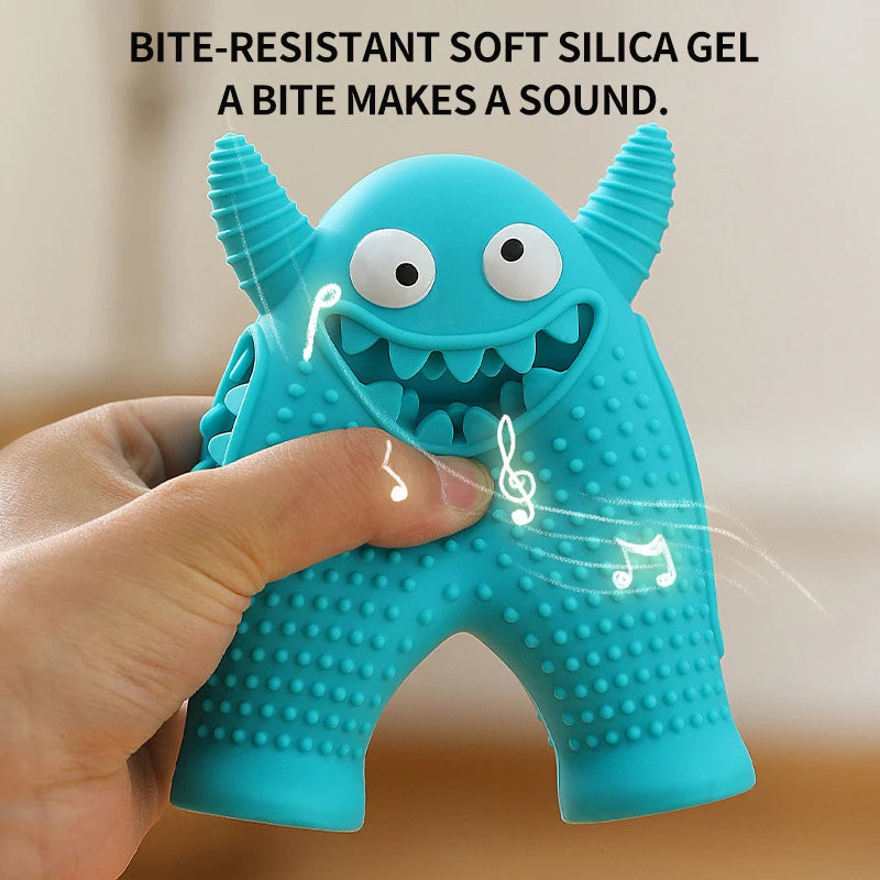 Pet Products Pet Interactive & Movement Toys Squeak Puppy Teeth Cleaning Treat Ball Silicone Pet Chew Toys Dog Chew Toy