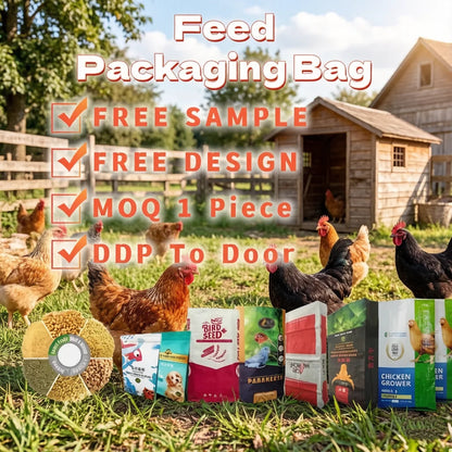 Reusable Custom Bopp Sack Pet Food Empty Packaging Pp Woven Bags Animal Feed Bag for Sale